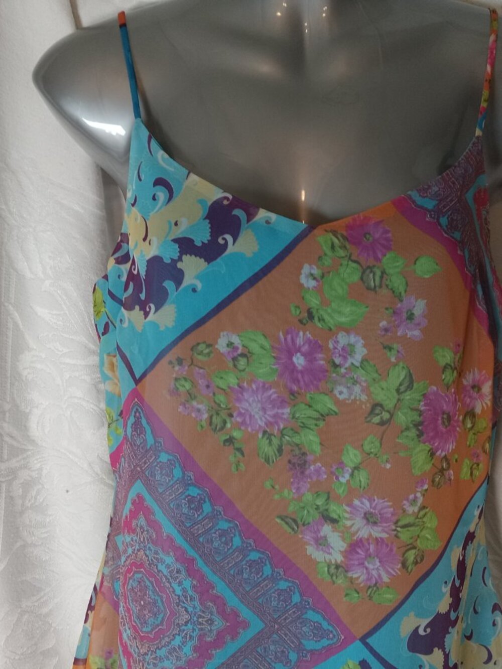 Floral Patchwork Slip Dress - Picture 5 of 13